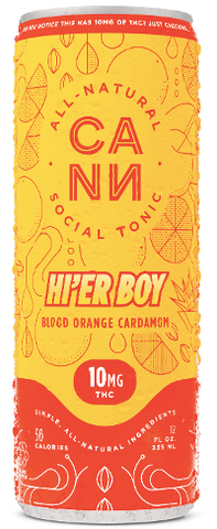 Cann Hi'er Boy Blood Orange Cardamon 10mg THC Hemp Derived Social Tonic