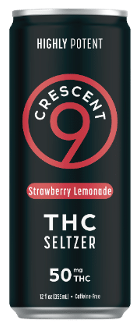 Crescent 9 THC Seltzer Strawberry Lemonade 50mg THC