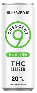Crescent 9 THC Seltzer Raspberry Lime 20mg THC