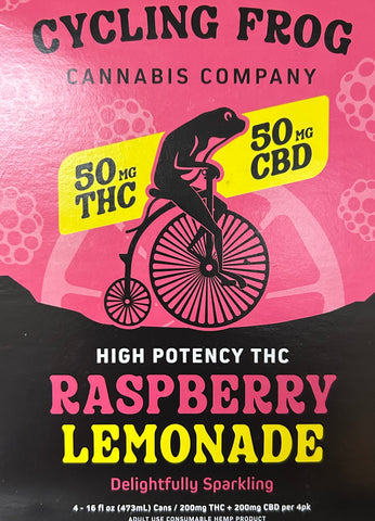 Cycling Frog Cannabis Company 50mg THC + 50mg CBD Raspberry Lemonade