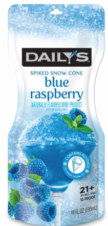 Daily's Spiked Snow Cone Blue Raspberry Frozen Cocktail Pouch