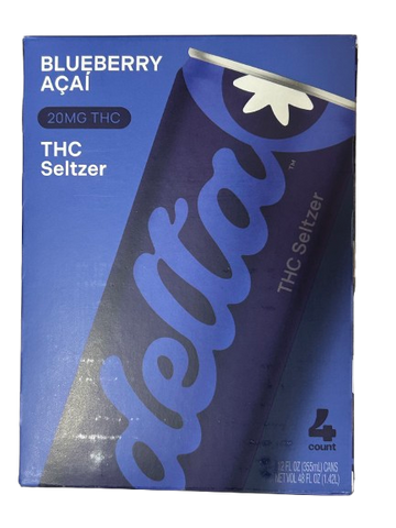 Delta Blueberry Acai THC Seltzer 20mg THC
