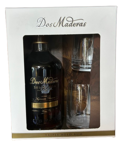Dos Maderas Seleccion Triple Aged Rum Gift Set with 2 Glasses