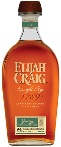 Elijah Craig Kentucky Straight Rye Whiskey 94 Proof