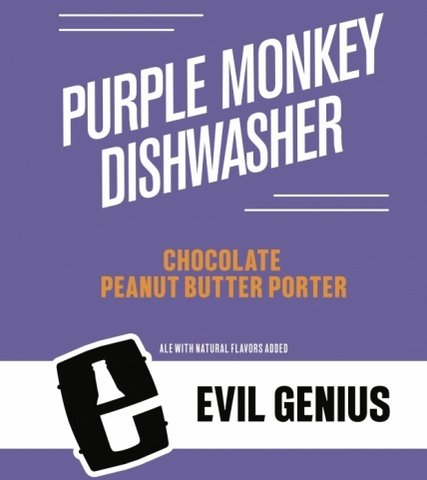 Evil Genius Purple Monkey Dishwasher Chocolate Peanut Butter Porter
