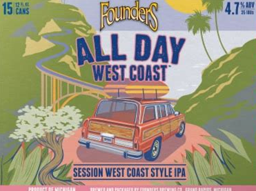 Founders Brewing Co. All Day West Coast Session West Coast Style IPA