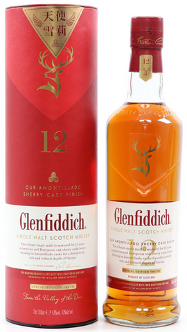 Glenfiddich Single Malt Scotch Whisky 12 Years Old Amontillado Sherry Cask Finish