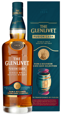 The Glenlivet Single Malt Scotch Whisky Fusion Cask Rum & Bourbon Fusion Cask Selection