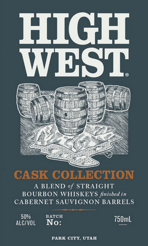 High West Cask Collection A Blend of Straight Bourbon Whiskeys Finished in Cabernet Sauvignon Barrels Batch No: 23D19