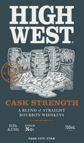 High West Cask Strength A Blend of Straight Bourbon Whiskeys Batch No: 23B17