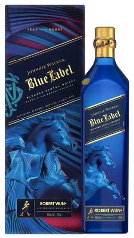 Johnnie Walker Blended Scotch Whisky Blue Label Year of the Horse Robert Wun Limited Edition Design