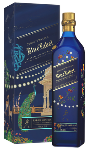 Johnnie Walker Blended Scotch Whisky Blue Label Rahul Mishra Limited Edition Design