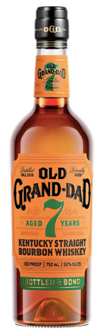 Old Grand Dad 7 Year Old Kentucky Straight Bourbon Whiskey Bottle in Bond 100 Proof