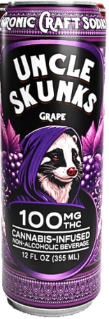 Uncle Skunks Chronic Craft Sodas Grape 10MG Cannabis-Infused Beverage