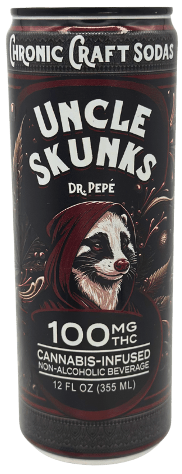 Uncle Skunks Chronic Craft Sodas Dr. Pepe 10MG Cannabis-Infused Beverage