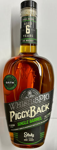 Whistlepig PiggyBack Single Barrel Stake F1 Team Aged in Oath Gin Barrels 100.77 Proof