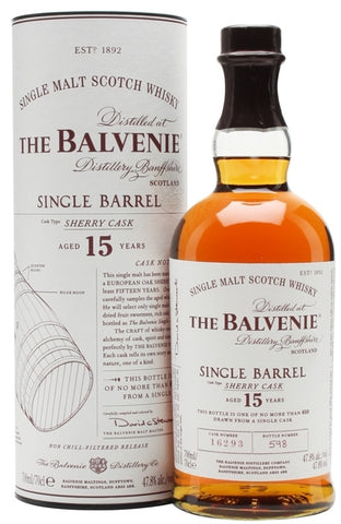 The Balvenie 15 Year Old Single Barrel Sherry Cask Single Malt Scotch Whisky