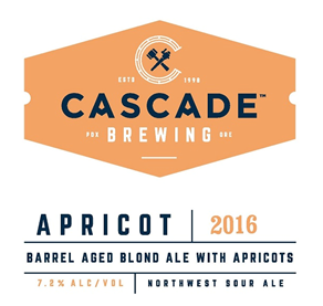 Cascade Brewing Apricot 2016 Barrel Aged Blond Ale with Apricots