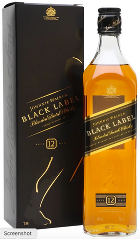Johnnie Walker Blended Scotch Whisky Black Label 12 Year Old