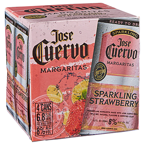 Jose Cuervo Margaritas Sparkling Strawberry Cans