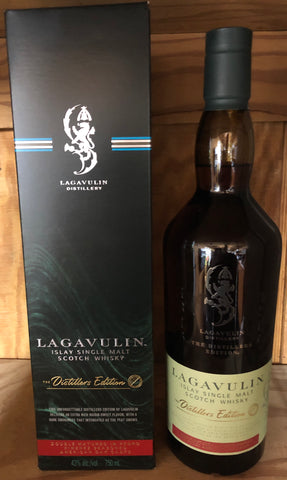 Lagavulin Islay Single Malt Scotch Whisky Distiller's Edition Double Matured in Pedro Ximenez Seasoned American Oak Casks