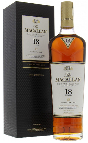The Macallan Highland Single Malt Scotch Whisky 18 Years Old Sherry Oak Cask