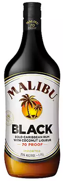 Malibu Black Caribbean Rum with Coconut Liqueur