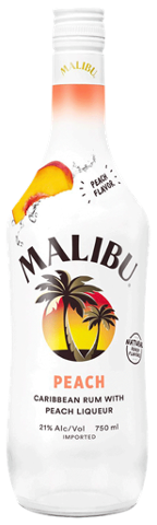 Malibu Peach Caribbean Rum with Peach Liqueur