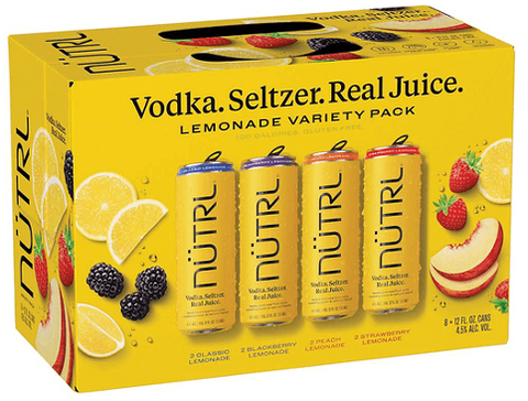 Nutrl Vodka + Seltzer + Real Juice Lemonade Variety Pack