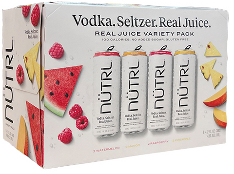 Nutrl Vodka + Seltzer + Real Juice Real Juice Variety Pack