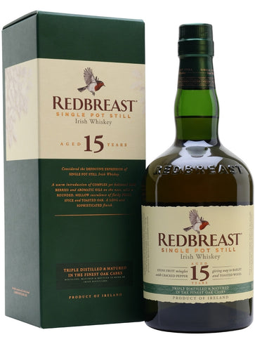 Redbreast Single Pot Still Irish Whiskey 15 Year Old