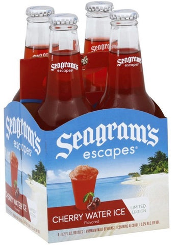 Seagram's Escapes Cherry Water Ice 11oz Bottles