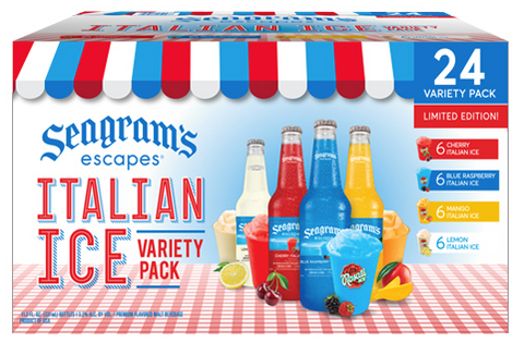 Seagram's Escapes Italian Ice Variety 24-Pack 11oz Bottles