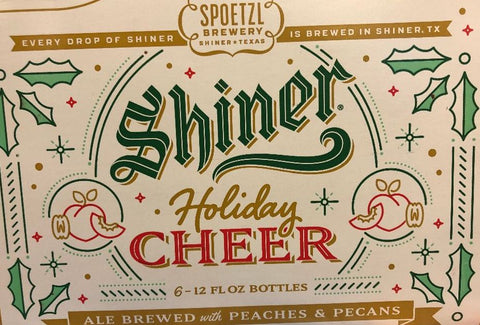Shiner Holiday Cheer Ale Brewed with Peaches & Pecans