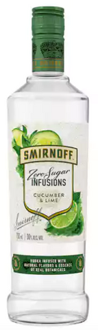 Smirnoff Vodka Zero Sugar Infusions Cucumber & Lime