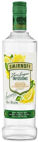 Smirnoff Vodka Zero Sugar Infusions Lemon & Elderflower