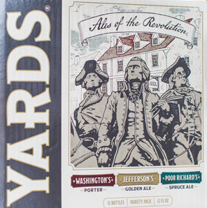 Yards Brewing Company Ales of the Revolution Variety Pack (Washington's Porter, Jefferson's Golden Ale, Poor Richard's Spruce Ale)