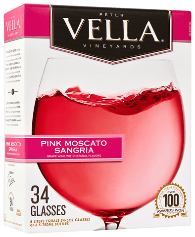 Peter Vella Pink Moscato Sangria 5.0LT Box Wine
